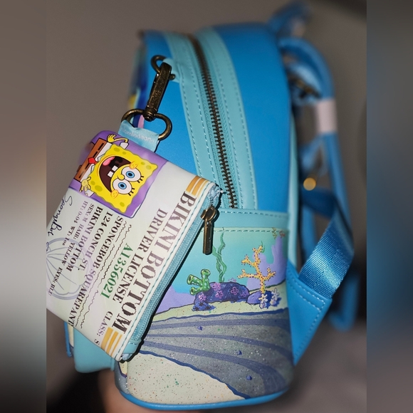 Brand New! Loungefly SpongeBob SquarePants Boating School Mini Backpack - Picture 4 of 6